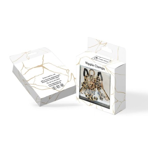 Liebe Seele klamerki na sutki Black Beads Chains And Nipple Clamps