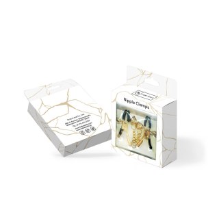 Liebe Seele klamerki na sutki Gold hollow Heart Nipple Clamps