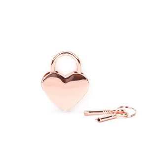 Liebe Seele kłódka Rose Gold Heart Shape Padlock (2pcs a set)