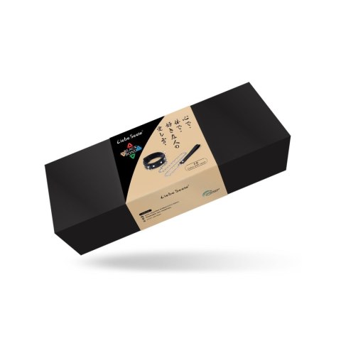 Liebe Seele obróżka ze smyczą Black Bond Collar with Leash