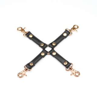 Liebe Seele uprząż Bondage Black Organosilicon Hogtie