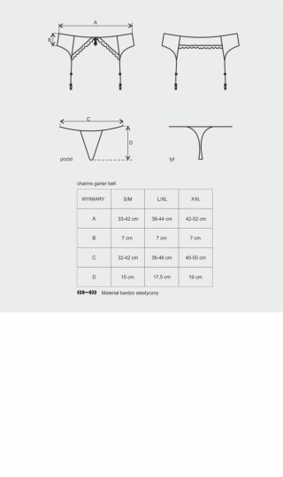 Charms pas do pończoch i stringi XXL