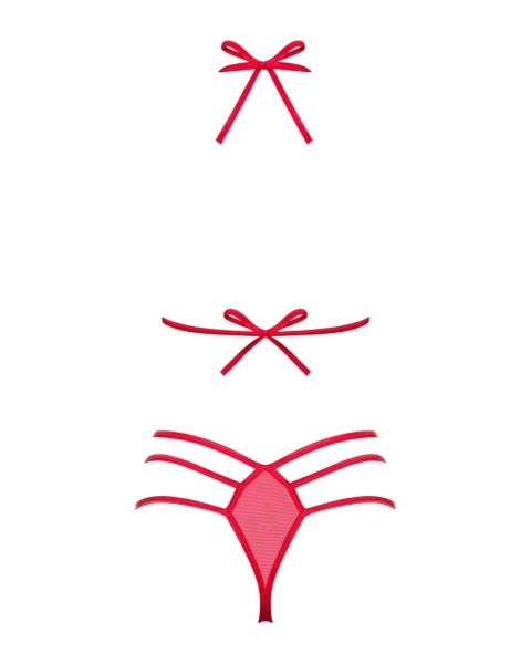 Obsessive czerwony komplet bielizny Giftella L/XL