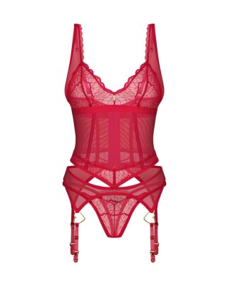Obsessive komplet bielizny Cupide Desir gorset i stringi S/M