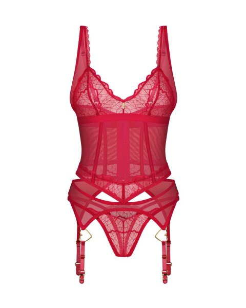 Obsessive komplet bielizny Cupide Desir gorset i stringi S/M