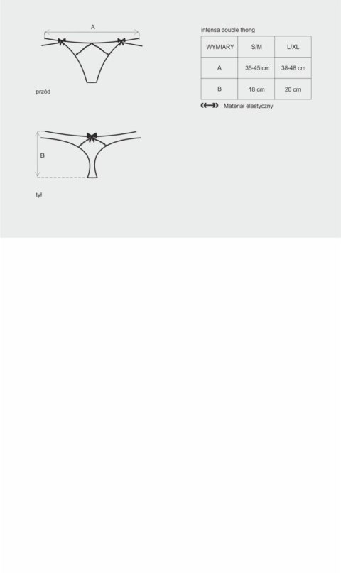 Obsessive stringi czarne Intensa L/XL