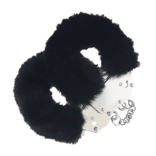 Ouch! kajdanki Heavy-duty Fluffy Handcuffs Black