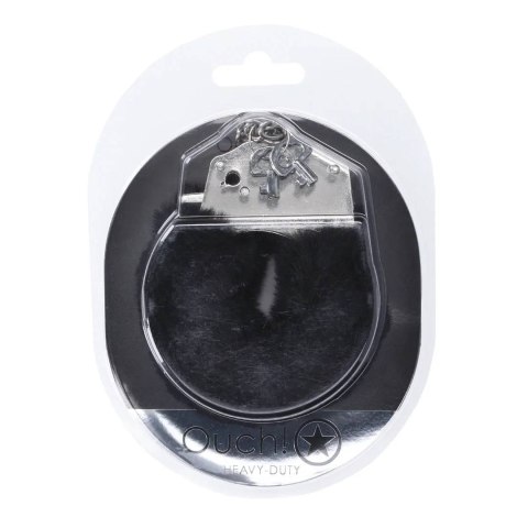 Ouch! kajdanki Heavy-duty Fluffy Handcuffs Black
