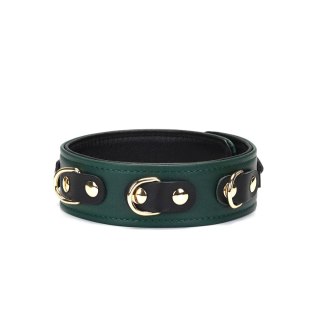 Obroża ze smyczą Mossy Chic Leather Collar with Leash Liebe Seele