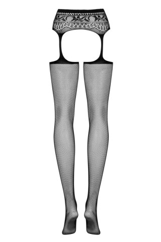 Pończochy Garter Stockings S307 Black S/M/L Obsessive