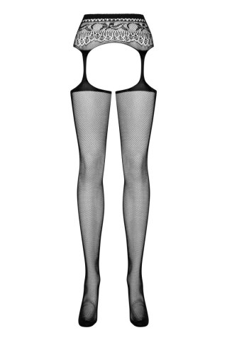 Pończochy Garter Stockings S307 Black Xl/Xxl Obsessive