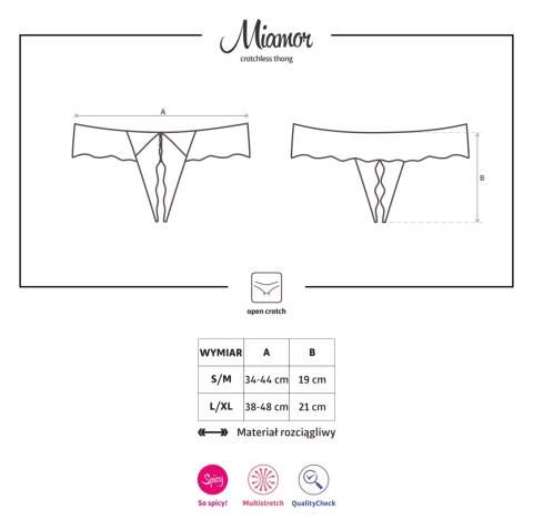 Stringi Otwarte Miamor 2Xl/3Xl Obsessive