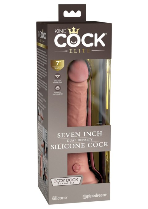 7 Inch Dual Density Silicone Cock Light King Cock