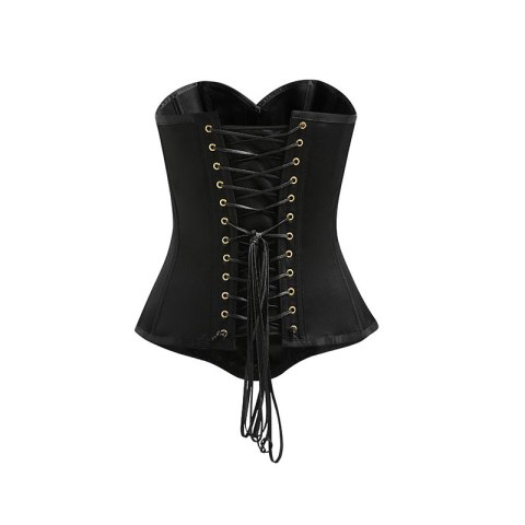 Czarny Gorset Zasłaniający Piersi Upko Black Overbust Corset S UPKO