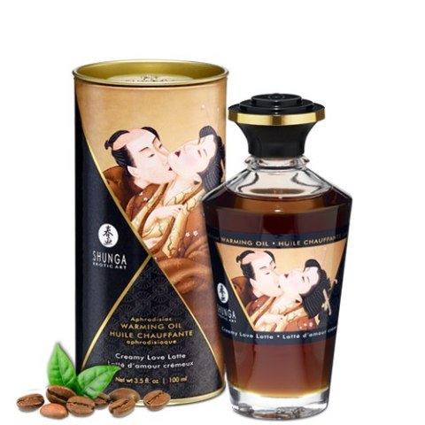 Jadalny Olejek Rozgrzewający Do Miejsc Intymnych O Smaku Kawowym Aphrodisiac Warming Oil Creamy Love Latte 100Ml Shunga