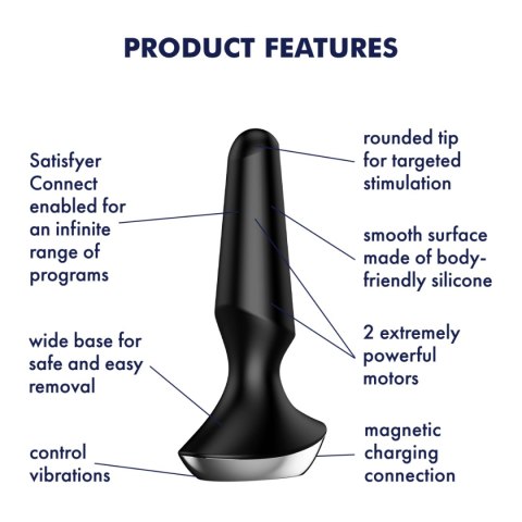 Korek Analny Plug-Ilicious 2 Black Satisfyer