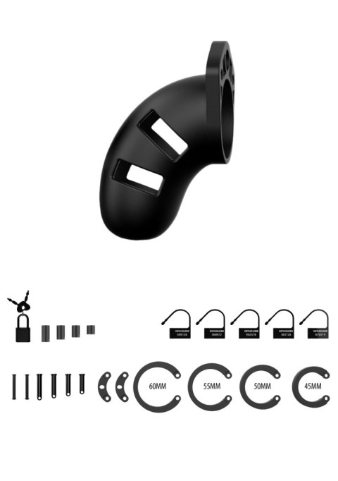 Miękki Silikonowy Pas Cnoty Chastity Model 20 Silicone Cock Cage Black ManCage