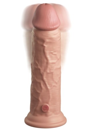 Miękki Silikonowy Wibrator Z Twardszym Rdzeniem 8 Inch Dual Density Vibe Cock Light King Cock