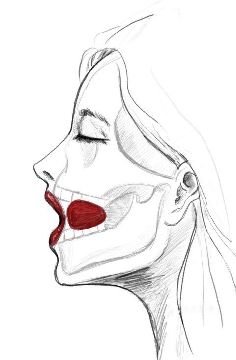 Niewidzialny Knebel Rozwieracz Upko Invisible Mouth Gag Black Straps UPKO