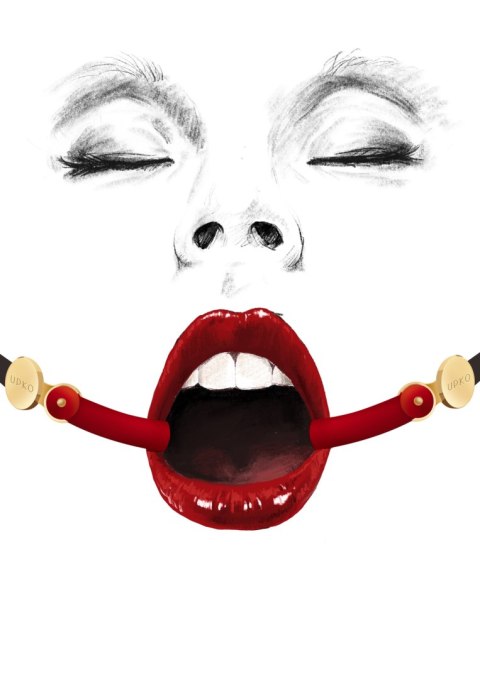 Niewidzialny Knebel Rozwieracz Upko Invisible Mouth Gag Black Straps UPKO