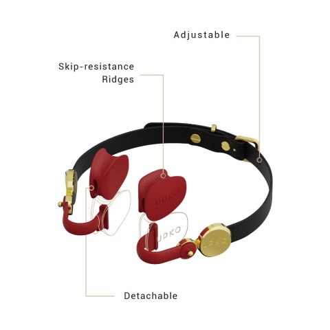 Niewidzialny Knebel Rozwieracz Upko Invisible Mouth Gag Black Straps UPKO