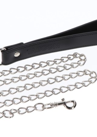 Obróżka Ze Smyczą Elegant Collar And Chain Leash Black Taboom