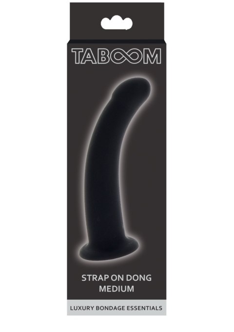 Silikonowe Dildo Strap-On Dong Black Medium Taboom