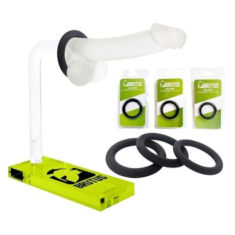 Silikonowy pierścień erekcyjny Brutus Slim Donut Silicone Cock Ring Black 55 mm