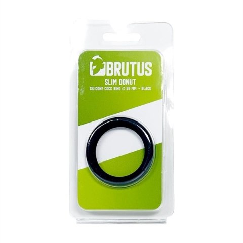 Silikonowy pierścień erekcyjny Brutus Slim Donut Silicone Cock Ring Black 55 mm