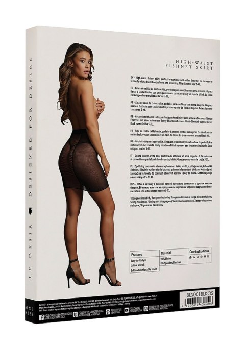 Spódnica Le Désir High-Waist Fishnet Skirt One Size Black Le Désir