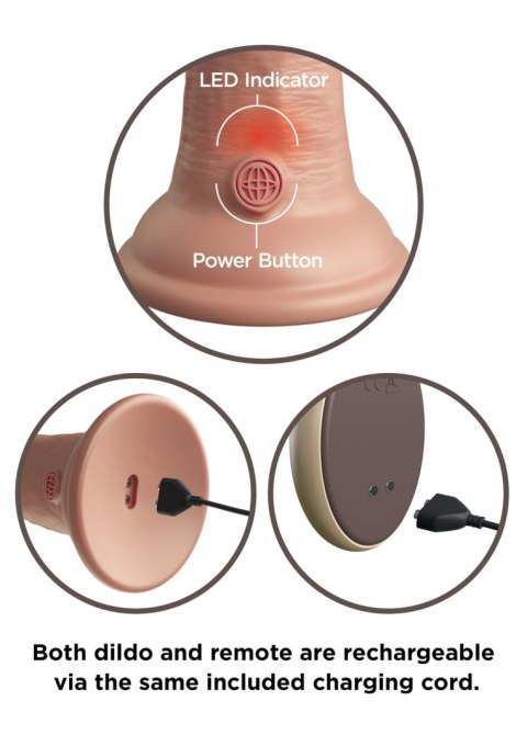 Sterowany Pilotem Miękki Silikonowy Wibrator Z Twardszym Rdzeniem 9 Inch Dual Density Vibe Cock Light King Cock