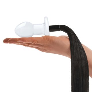 Szklana Zatyczka Z Końskim Ogonem Horse Tail S Butt Plug Glas