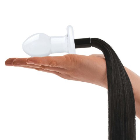 Szklana Zatyczka Z Końskim Ogonem Horse Tail S Butt Plug Glas