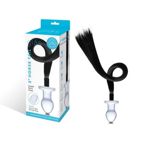 Szklana Zatyczka Z Końskim Ogonem Horse Tail S Butt Plug Glas