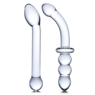 Zestaw Dwóch Szklanych Dild G-Spot Pleasure S Dildo Set 2 Pcs Glas