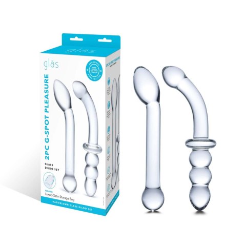 Zestaw Dwóch Szklanych Dild G-Spot Pleasure S Dildo Set 2 Pcs Glas