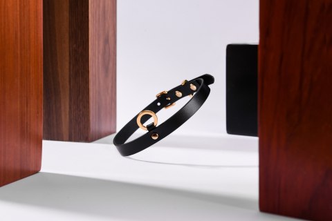 Delikatna Skórzana Obróżka Upko Leather Thin Choker UPKO