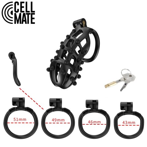 Pas cnoty FlexiSpike Chastity Cage Size 4 CELLMATE