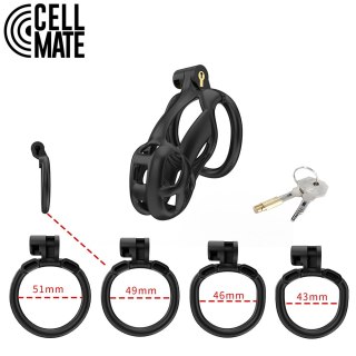 Pas cnoty Guardian Chastity Cage Black Size 2 CELLMATE