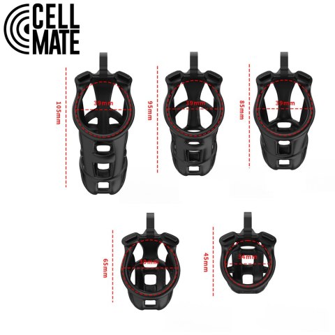 Pas cnoty Guardian Chastity Cage Black Size 3 CELLMATE