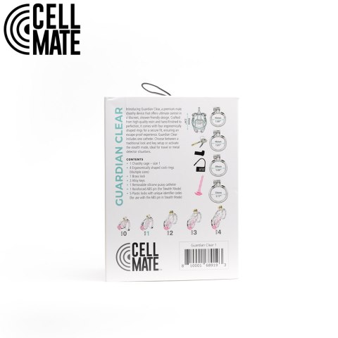Pas cnoty Guardian Chastity Cage Clear Size 1 CELLMATE