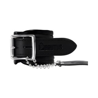 Pas do krępowania Leather Wrist Restraints Black/Black Brutus