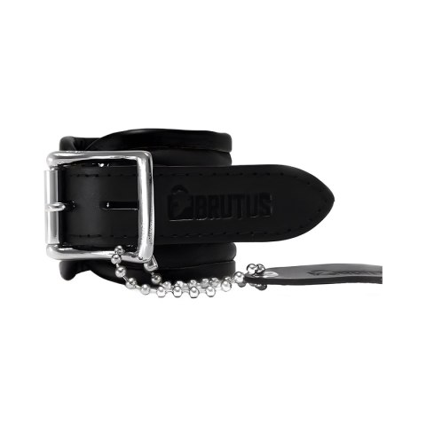 Pas do krępowania Leather Wrist Restraints Black/Black Brutus
