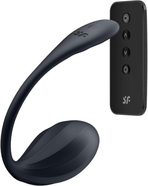 Jajeczko wibrujące Ribbed Petal black Connect App Satisfyer