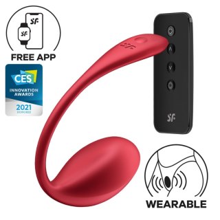 Jajeczko wibrujące Shiny Petal red Connect App Satisfyer