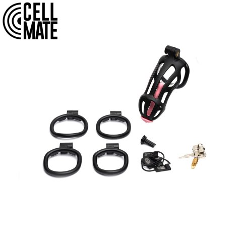 Pas cnoty Centurion Chastity Cage Black Size 2 CELLMATE