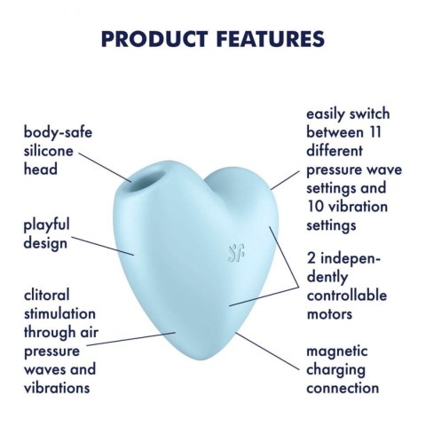Stymulator łechtaczki Cutie Heart Blue Satisfyer