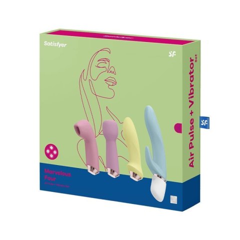 Wibrator 4w1 Marvelous Four Air pulse + Vibrator set Satisfyer