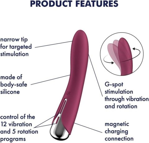 Wibrator do punktu G Spinning Vibe 1 Red Satisfyer