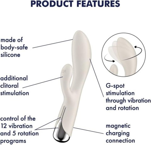 Wibrator króliczek Spinning Rabbit 1 Beige Satisfyer
